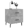 vidaXL Bedside Cabinet Set of 2 Concrete Grey