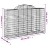 vidaXL Gabion Basket Set of 3 Silver Galvanized Iron Large Durable