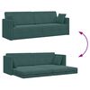 vidaXL Floor Sofa Bed Dark Green 83.86 x 27.56 x 30.31 in Velvet