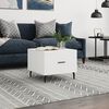 vidaXL Coffee Table White Engineered wood 19.7 x 19.7 x 15.7 in