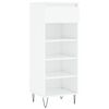 vidaXL Shoe Cabinet High gloss white Engineered wood, metal Medium
