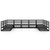 vidaXL Garden Lounge Set Black Solid Pine Wood Large Modular
