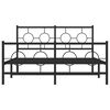 vidaXL Bed Frame Black Powder-coated steel Full Bed Frame Rectangular