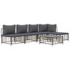 vidaXL Garden Lounge Set Anthracite Poly Rattan Large Modular