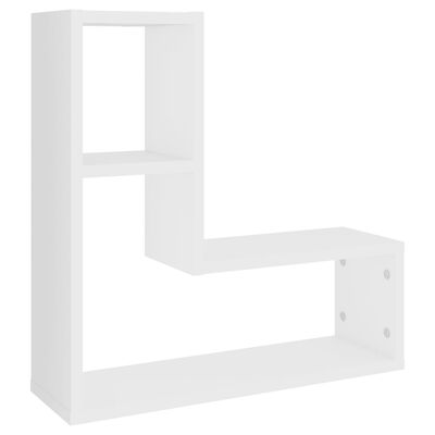 vidaXL Wall Shelves 2 pcs White 19.7"x5.9"x19.7" Engineered Wood