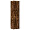 vidaXL Slim Storage Cabinet Smoked Oak 17.7"x16.7"x88.6" Engineered Wood