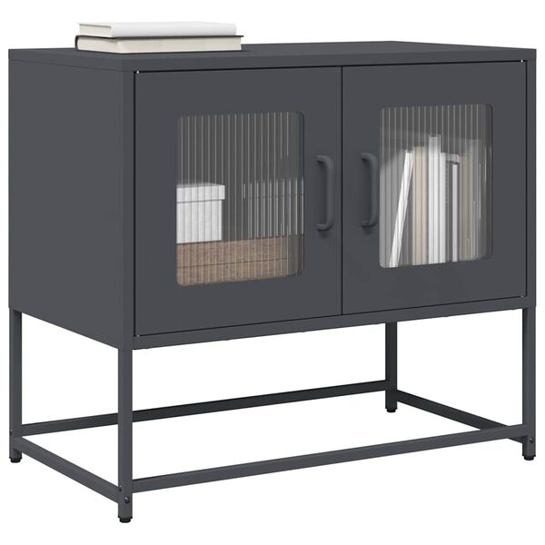 vidaXL TV Cabinet Anthracite Cold-rolled steel Small TV Cabinet