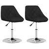 vidaXL Dining Chair Set of 2 Black Faux leather, chrome-plated steel