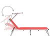 vidaXL Sun Lounger Red Aluminum, Textilene Standard Foldable