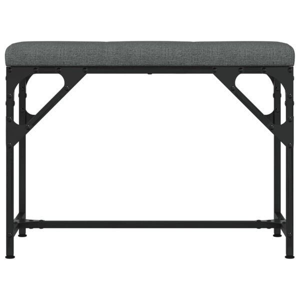 vidaXL Dining Bench Dark Grey, Powder-Coated Steel