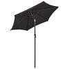 vidaXL Garden Parasol Black and dark grey