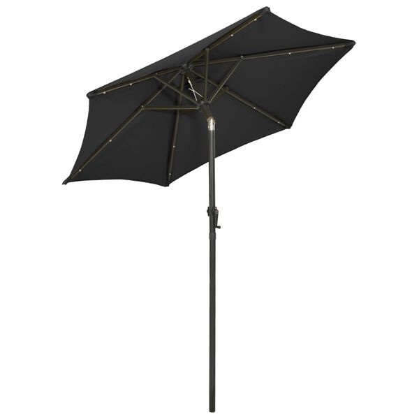 vidaXL Garden Parasol Black and dark grey