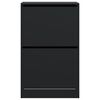 vidaXL Shoe Cabinet Black Engineered wood Compact Shoe Cabinet