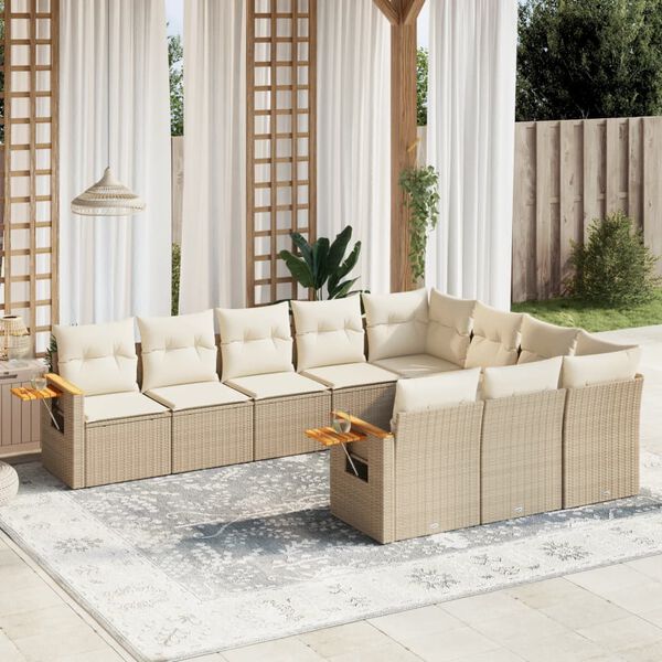 vidaXL Garden Sofa Set Beige