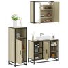 vidaXL Bathroom Furniture Set Sonoma Oak Engineered Wood, Metal, Glass