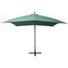vidaXL Garden Parasol Green Polyester fabric Large Adjustable Armrests