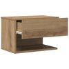 vidaXL Wall-mounted Bedside Cabinet Artisian Oak Engineered Wood Compact