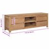 vidaXL TV Cabinet Natural wood color Solid teak wood 45.3 x 11.8 x 15.7 in