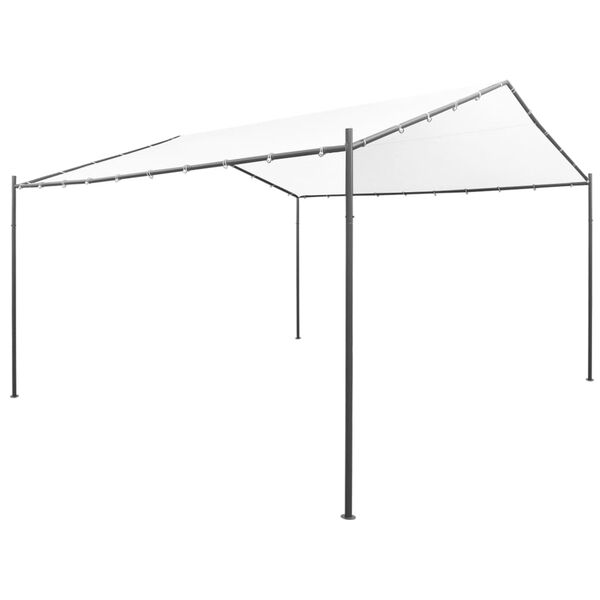 vidaXL Gazebo White Fabric with a PA coating, steel