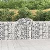 vidaXL Gabion Basket Set of 10 Silver Galvanized iron
