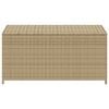 vidaXL Garden Storage Box Mix Beige PE Rattan Medium Cushion Storage Box