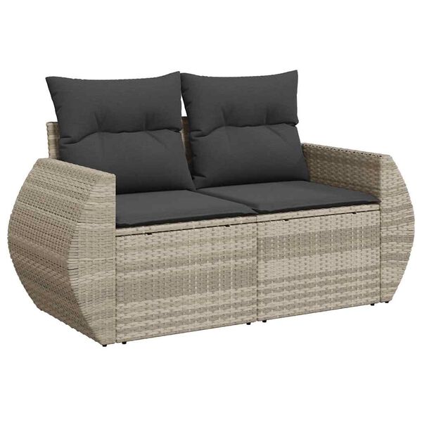 vidaXL Garden Sofa Set Light Grey, Anthracite