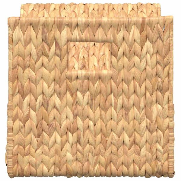 vidaXL Magazine Holder Brown Water Hyacinth, Metal Frame