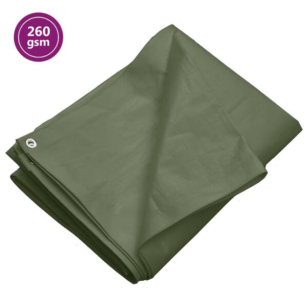vidaXL Tarpaulin 0.9 oz/ft&sup2; 19.7'x39.4' Green HDPE