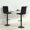 vidaXL Bar Stool Set of 2 Black Steel Adjustable Height Bar Stool