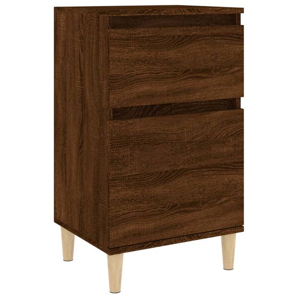 vidaXL Bedside Cabinet Brown oak Engineered wood 15.7 x 13.8 x 27.6 in