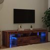 vidaXL TV Cabinet Old wood Engineered wood, glass Large Storage