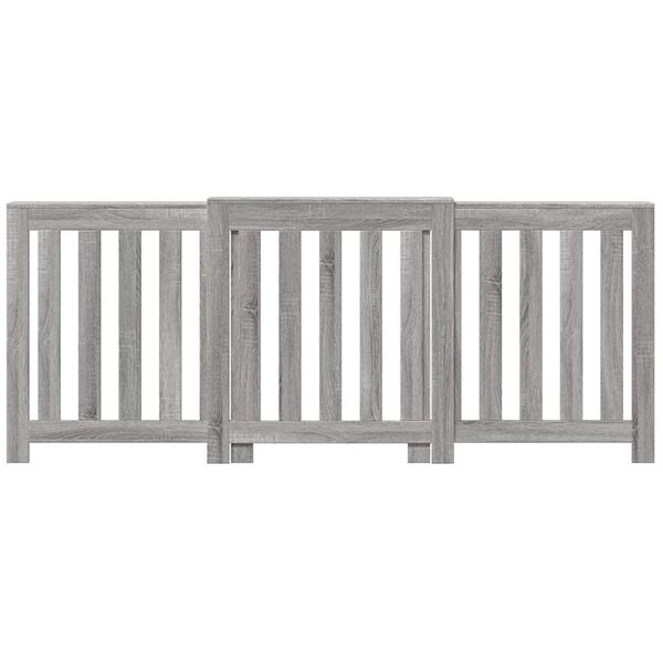 vidaXL Radiator Cover Grey Sonoma 80.7x8.5x32.9" Engineered Wood
