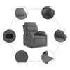 vidaXL Recliner Chair Dark Grey Polyester, Metal, Plywood Single