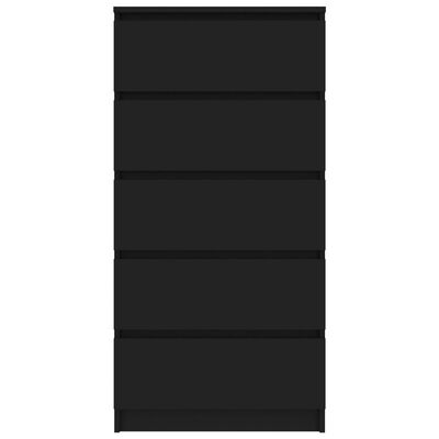 vidaXL Drawer Sideboard Black 23.6"x13.7"x47.6" Chipboard