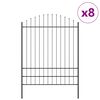 vidaXL Garden Fence 8 pcs Grey 66.93 x 88.58 in Powder-Coated Steel