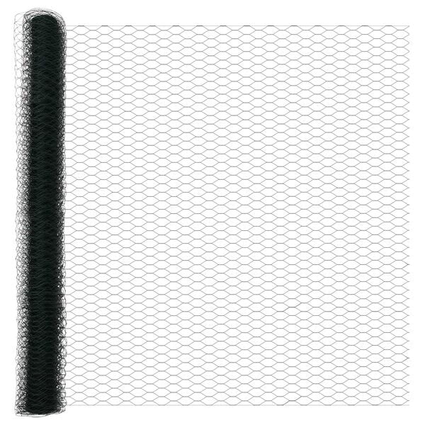 vidaXL Hexagon Fence Green 59.1" x 393.7" Steel