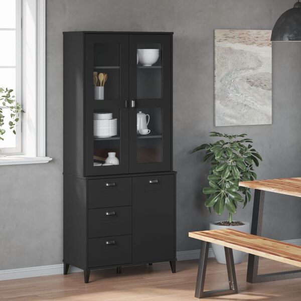 vidaXL Highboard Black