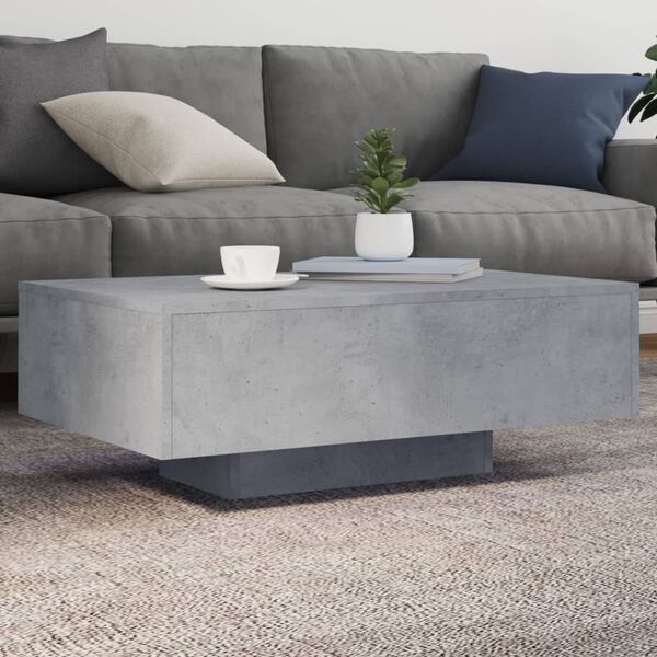 vidaXL Coffee Table Concrete Grey Engineered Wood 33.5 x 21.7 x 12.2 in