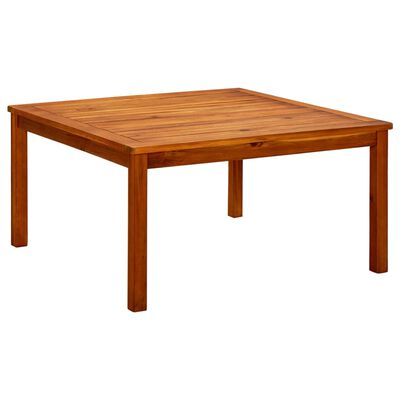 vidaXL Patio Coffee Table 33.5"x33.5"x17.7" Solid Acacia Wood