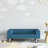 vidaXL Kids Sofa Blue Velvet (100% polyester), solid pine wood, foam Mini
