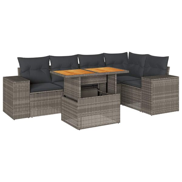 vidaXL Garden Sofa Set Grey