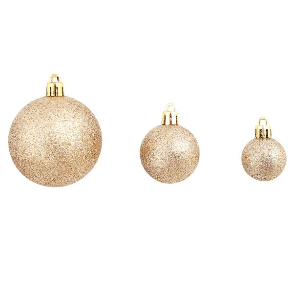 vidaXL Christmas Ball Set of 100 Rose and Gold Plastic Small