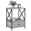 vidaXL Bedside Table Set of 2 Grey Sonoma Engineered wood, Iron