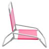 vidaXL Beach Chair Set of 2 Pink Oxford fabric with PE coating, steel