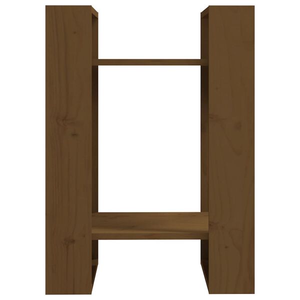 vidaXL Book Cabinet Honey brown Solid pinewood Small Book Cabinet