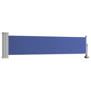 vidaXL Side Awning Blue and Grey