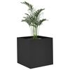 vidaXL Planter Box Black Engineered Wood 15.7x15.7x15.7 in Square