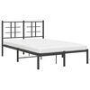 vidaXL Bed Frame Black Steel Double Bed Frame Rectangular Modern