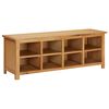 vidaXL Shoe Rack 44.9x14.6x17.7" Solid Oak Wood