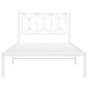 vidaXL Bed Frame White Steel 39.4 x 78.7 in Modern Single Bed